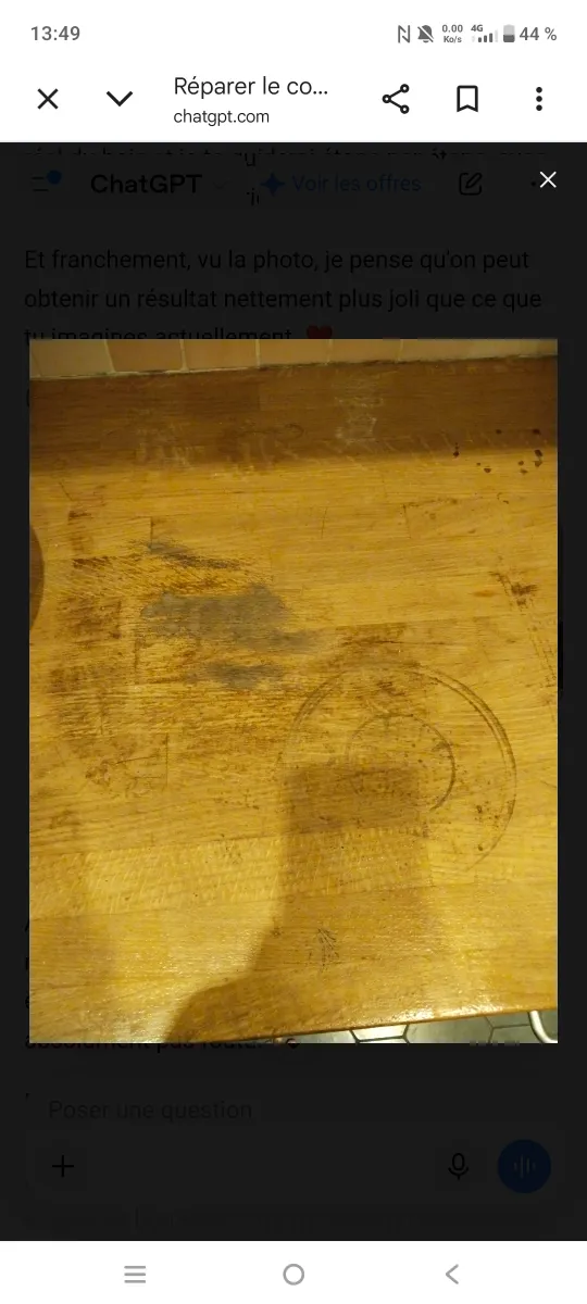 J'ai besoin d'une ponceuse pour le comptoir de ma cuisine s'ils vous plaît !! J'offre un bon dessert et boisson chaude