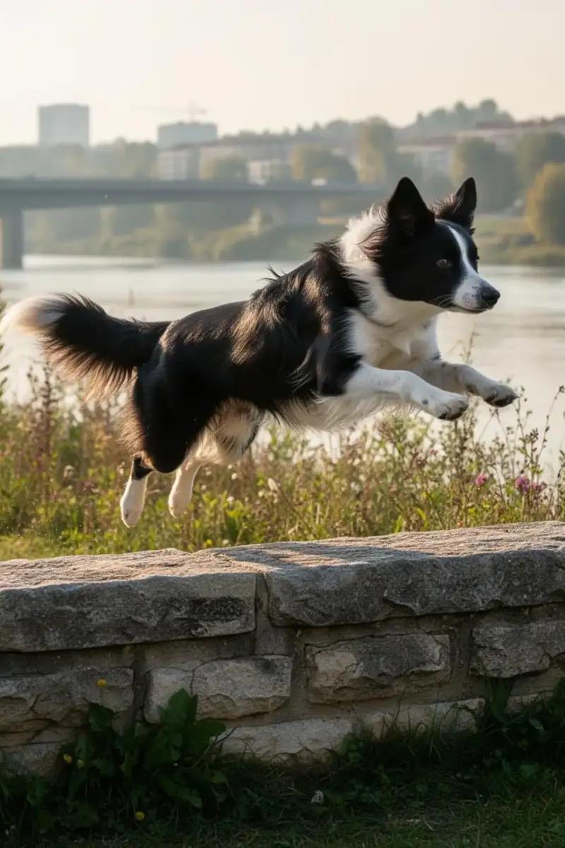Border Collie en action au Parc de la Feyssine à Villeurbanne