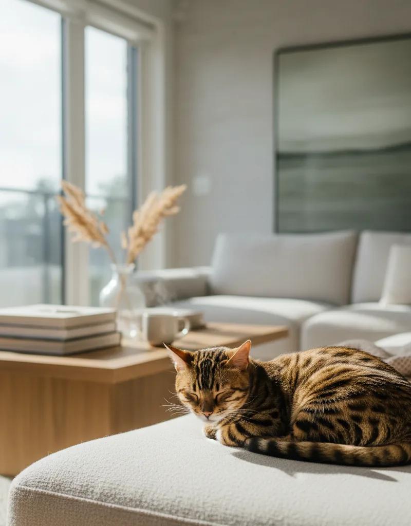 Bengal cat with expressive eyes