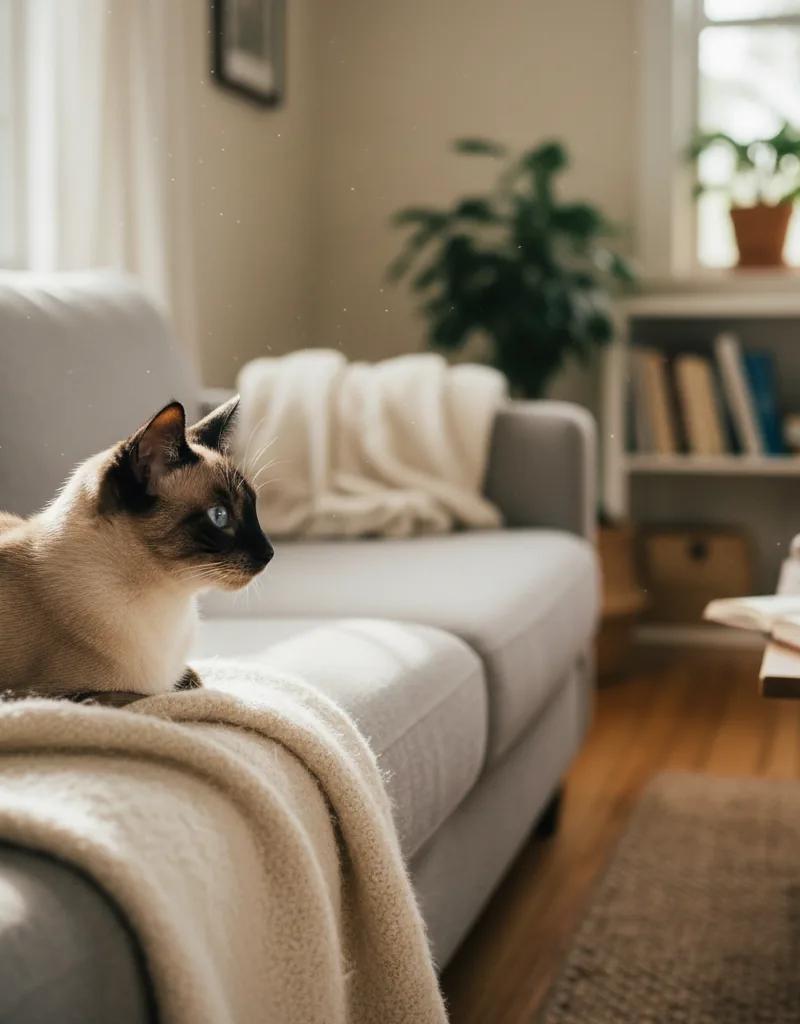 Siamese kitten with blue eyes