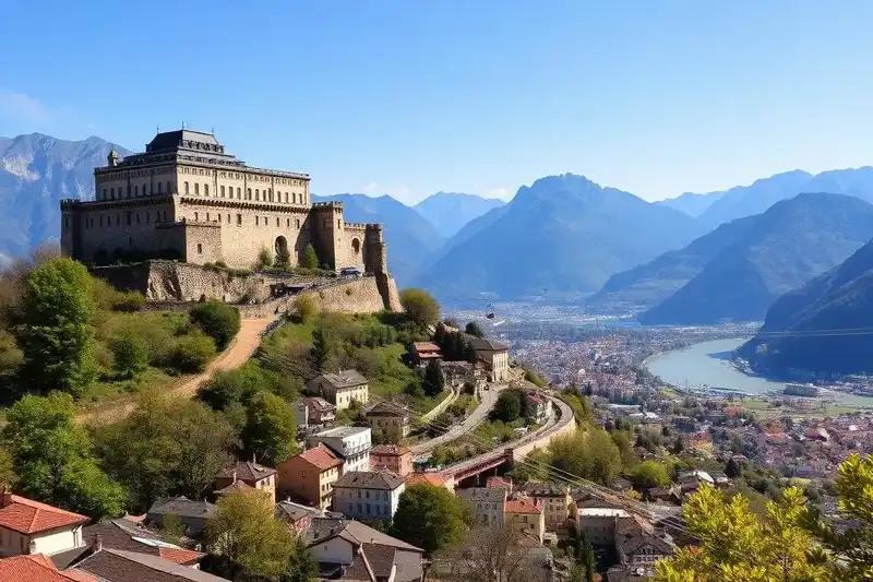 Vue de Grenoble avec les Alpes en arrière-plan